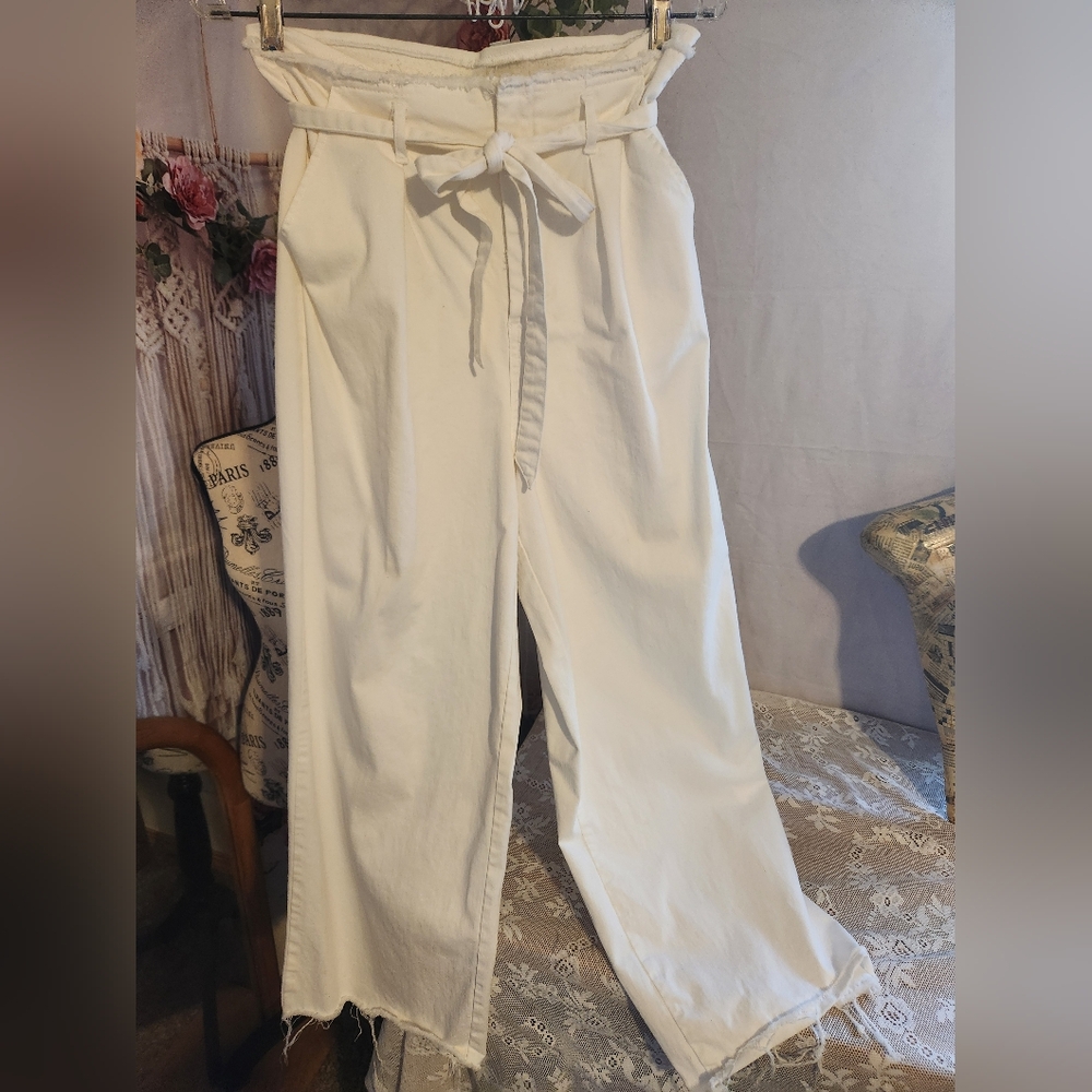 A New Day Women's White High-Waisted Pants 8